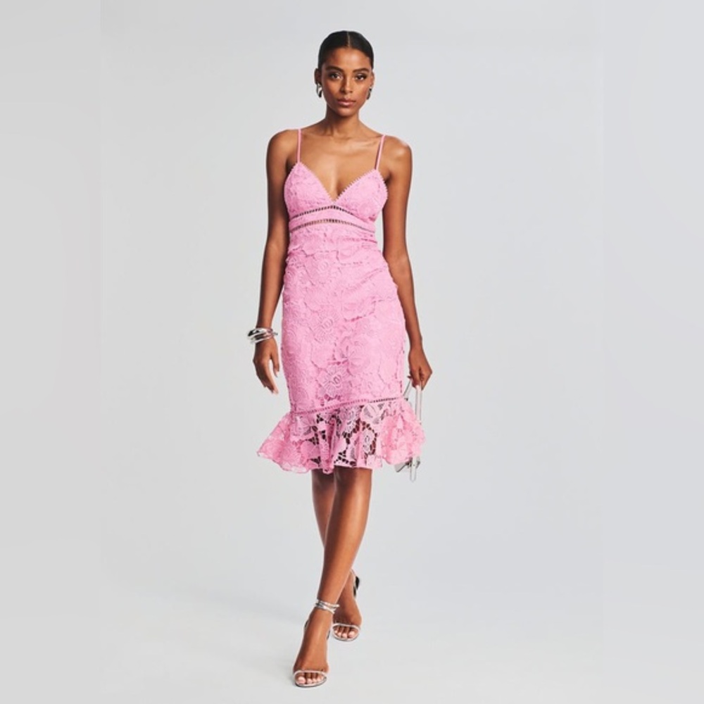 Rococo Sand ELIZA LACE MIDI DRESS size S